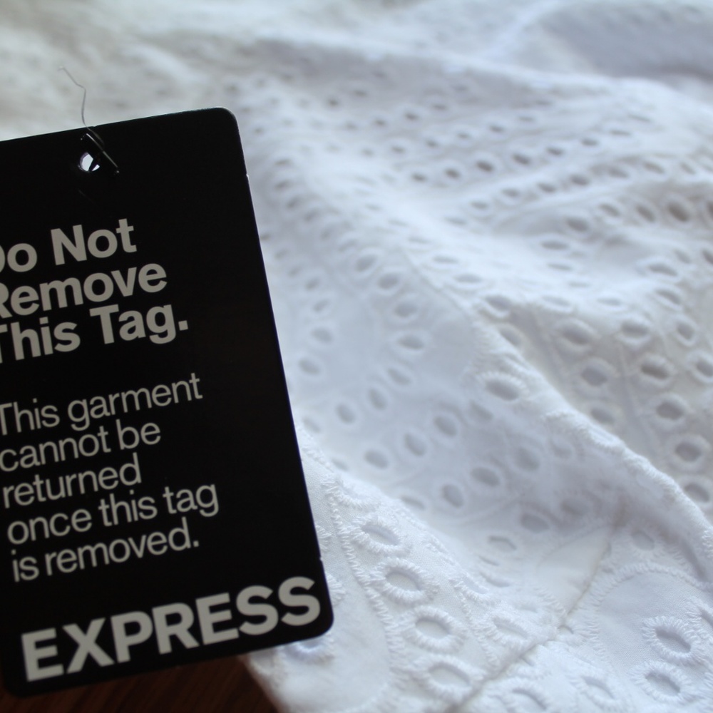 NWT Express Tie-back Eyelet Romper - Picture 5 of 6